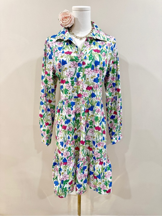 Charter Club Dresses & Skirts - Charter Club Garden Floral Dress Long Sleeve Size PL Cottagecore